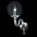 Lampada da parete di design in vetro e cristallo Ivy, made in Italy