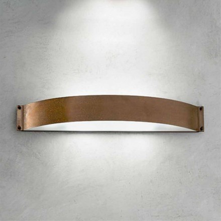 Lampada da parete Fashion in rame e metacrilato bianco Viadurini