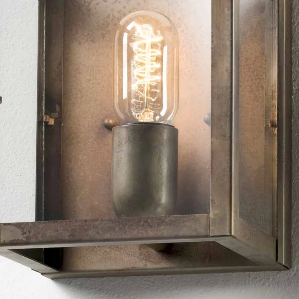 Lampada da parete in ferro stile industriale London Il Fanale Viadurini