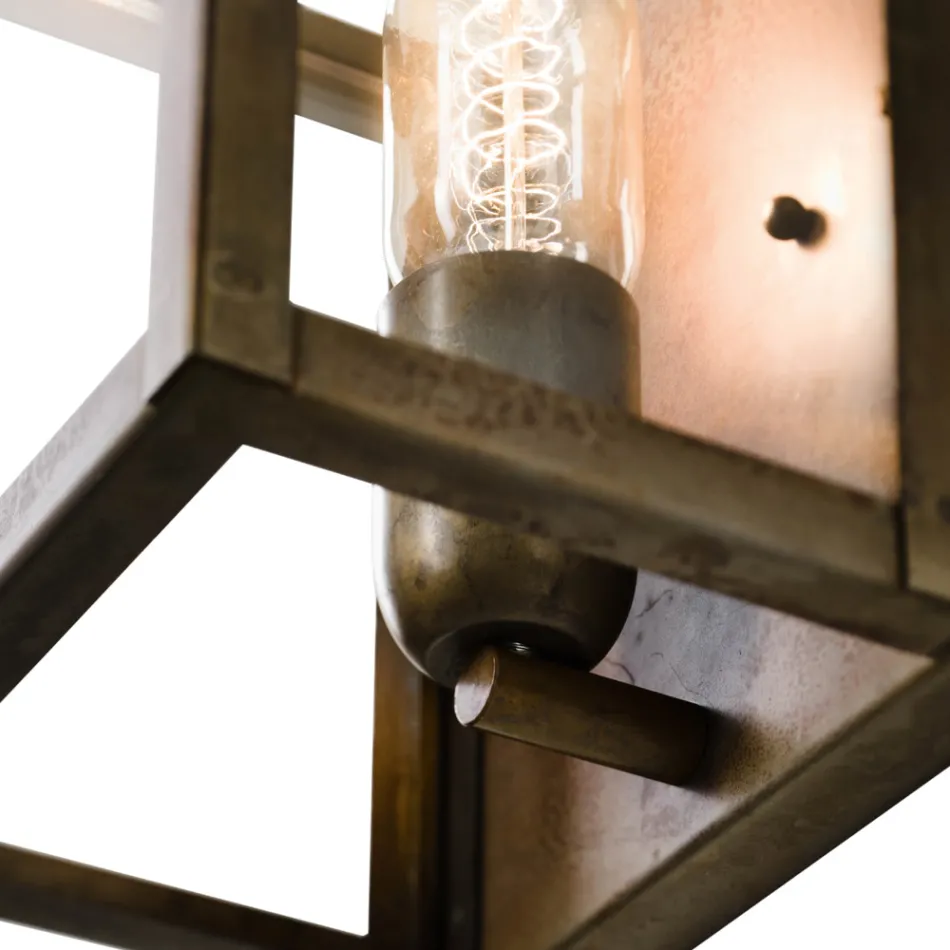 Lampada da parete in ferro stile industriale London Il Fanale Viadurini