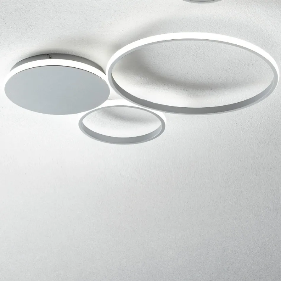 Lampada da Parete in Metallo Verniciato con LED Design Moderno  - Punto Viadurini