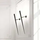 Lampada da Parete in Metallo Verniciato con LED Integrato Made in Italy - Trono Viadurini