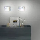 Lampada da Parete in Vetro Madreperla Soffiato a Mano a Venezia - Chrystal Viadurini