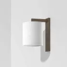 Lampada da Parete Moderna in Metallo con Paralume in Lino Made in Italy - Bali Viadurini
