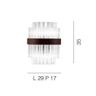 Lampada da Parete Moderna in Vetro Soffiato Lusso Made in Italy  - Maesta Viadurini