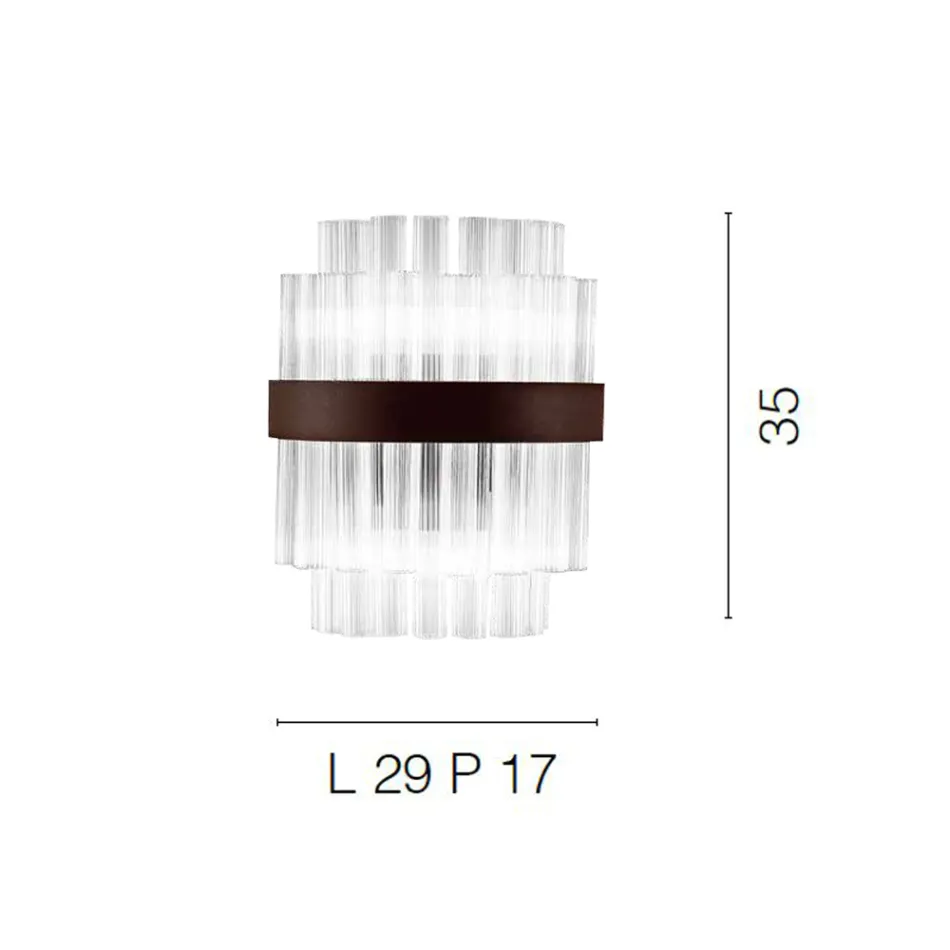 Lampada da Parete Moderna in Vetro Soffiato Lusso Made in Italy  - Maesta Viadurini