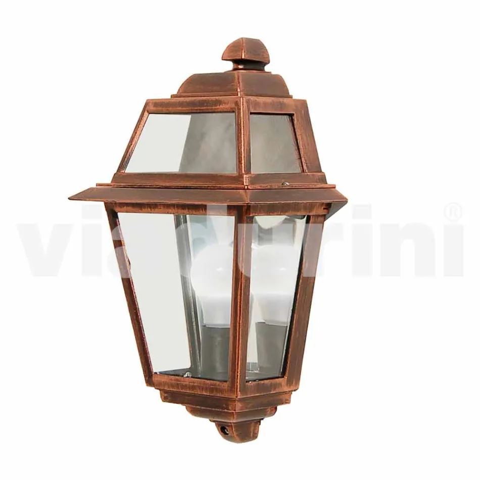 Lampada da parete per esterno classica in alluminio made Italy,Kristel Viadurini
