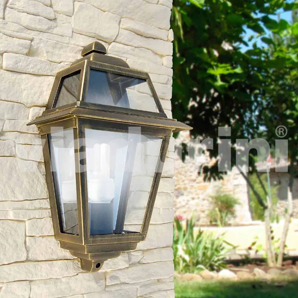 Lampada da parete per esterno classica in alluminio made Italy,Kristel Viadurini