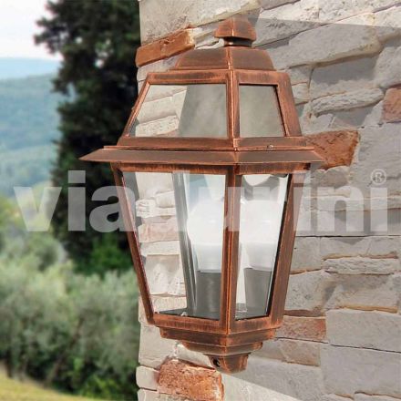 Lampada da parete per esterno classica in alluminio made Italy,Kristel Viadurini
