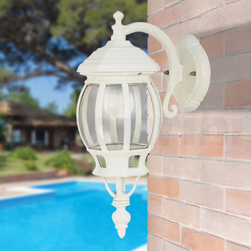 Lampada da Parete per Esterno in Alluminio Bianco Made in Italy - Dodo Viadurini