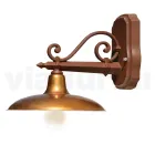 Lampada da Parete per Esterno in Alluminio e Ottone Made in Italy - Adela Viadurini