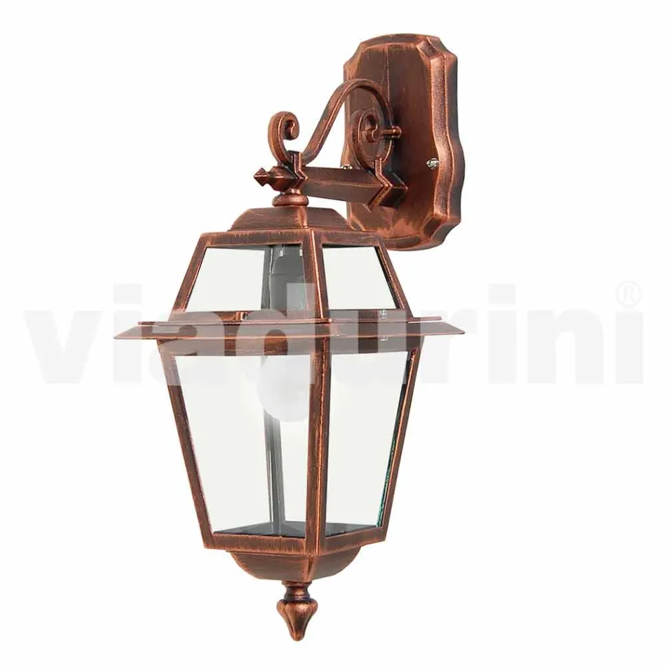 Lampada da parete per esterno in alluminio fatta in Italia, Kristel Viadurini