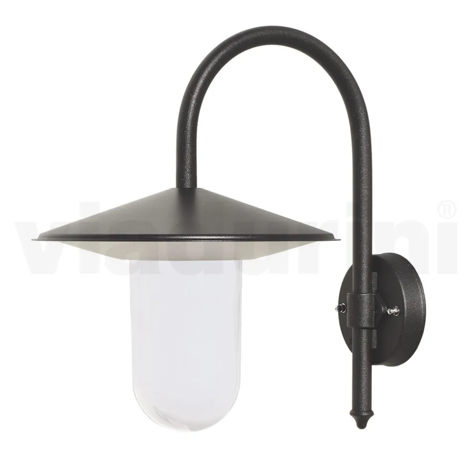 Lampada da Parete per Esterno in Alluminio Grigio Made in Italy - Belen Viadurini