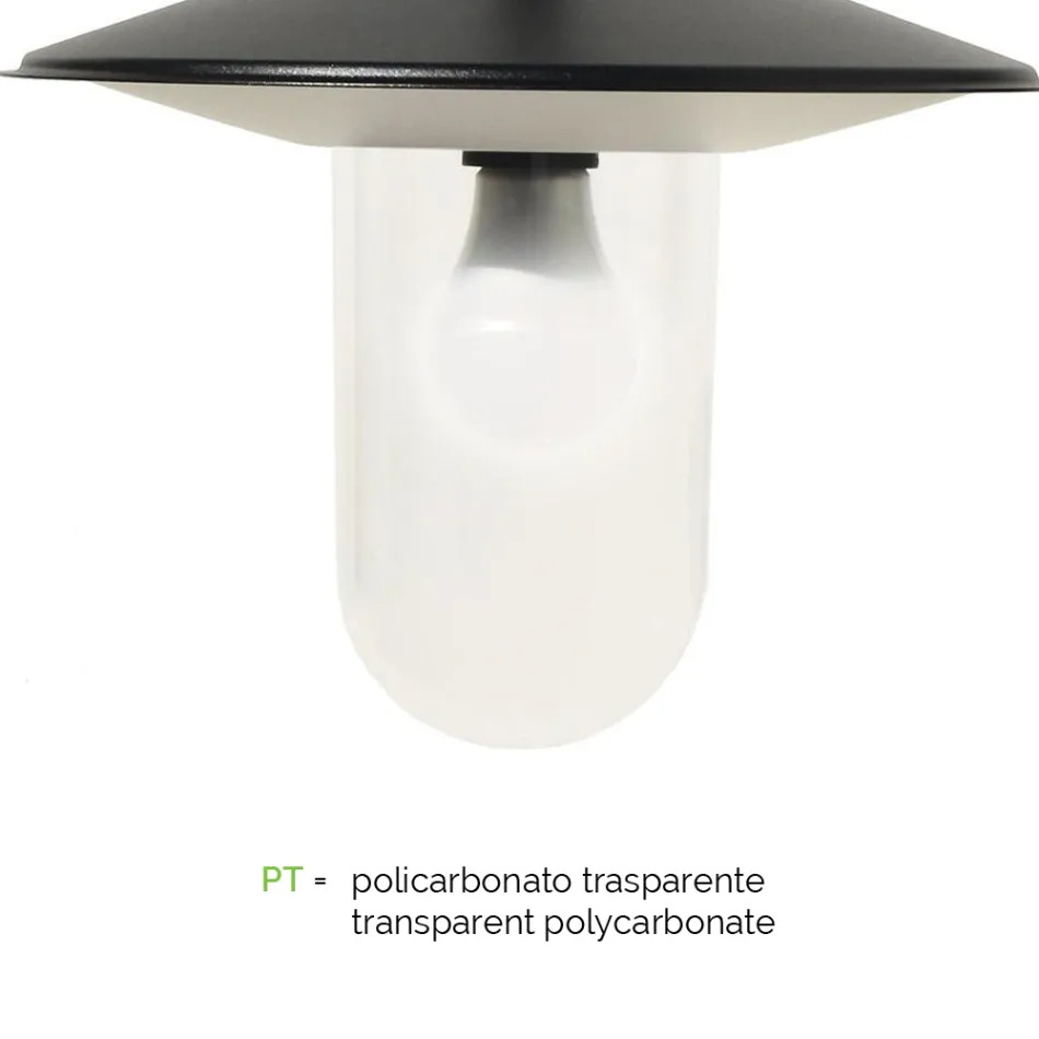 Lampada da Parete per Esterno in Alluminio Grigio Made in Italy - Belen Viadurini