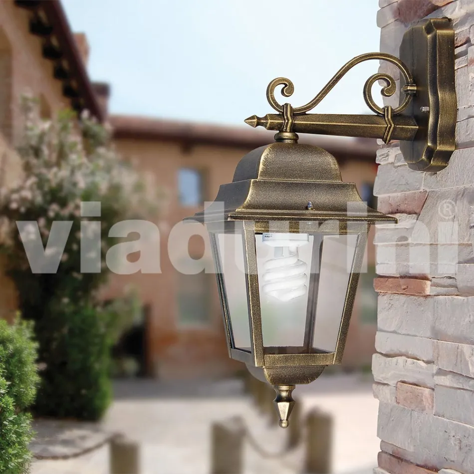 Lampada da parete per esterno in alluminio made in Italy, Aquilina Viadurini
