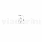 Lampada da parete per esterno in alluminio prodotta in Italia, Anika Viadurini