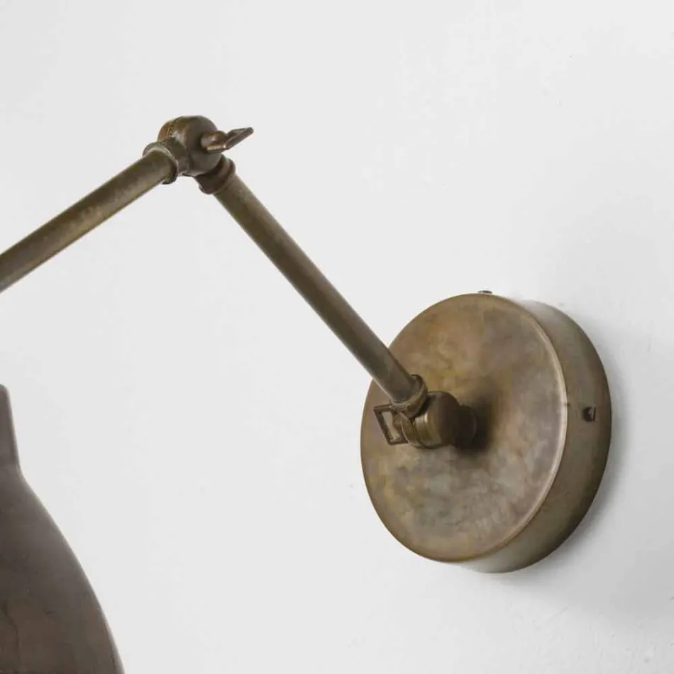 Lampada da parete regolabile in ferro Loft Il Fanale Viadurini