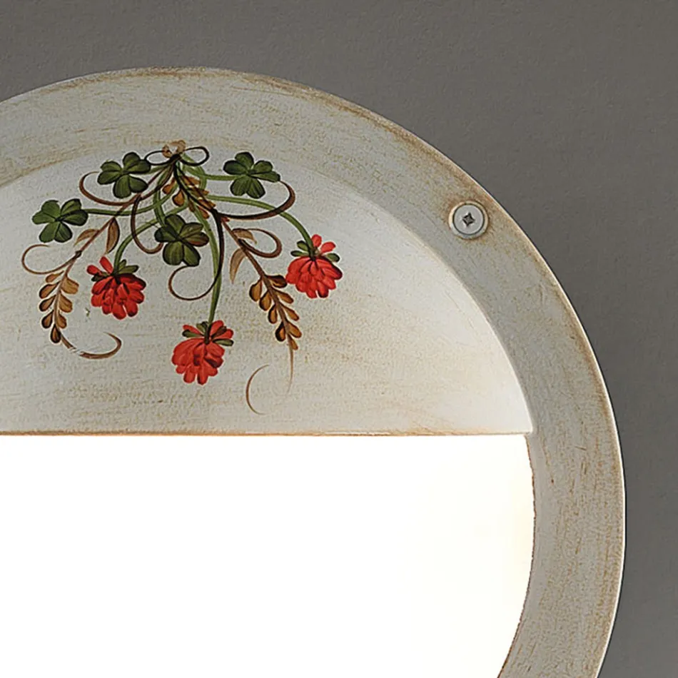 Lampada da Parete Rotonda da Giardino Alluminio Dipinto a Mano - Brindisi Viadurini