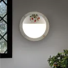 Lampada da Parete Rotonda da Giardino Alluminio Dipinto a Mano - Brindisi Viadurini