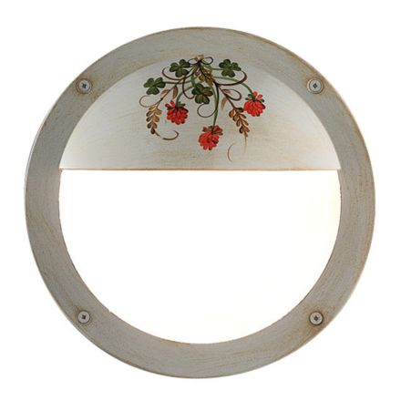 Lampada da Parete Rotonda da Giardino Alluminio Dipinto a Mano - Brindisi Viadurini