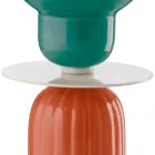 Lampada da Tavolo Alta in Ceramica di 2 Colori Made in Italy - Berimbau Viadurini