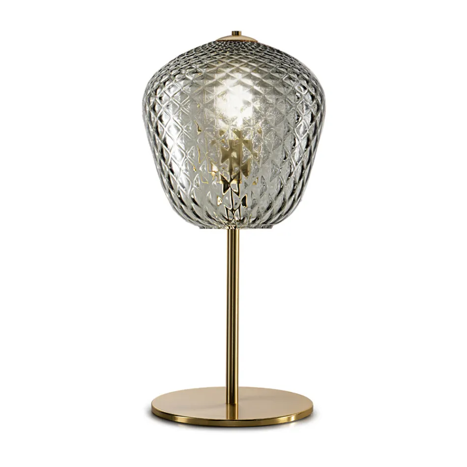 Lampada da Tavolo Artigianale in Vetro Veneziano Soffiato - Dalia Balloton Viadurini
