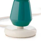 Lampada da Tavolo Bassa in Ceramica di 2 Colori Made in Italy - Berimbau Viadurini
