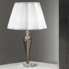 Lampada da Tavolo Classica Fatta a Mano in Vetro e Cristallo - Mariangela Viadurini