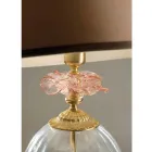 Lampada da Tavolo Classica Vetro Artigianale e Paralume Lusso - Flanders Viadurini