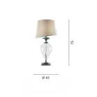 Lampada da Tavolo Classica Vetro Artigianale e Paralume Lusso - Flanders Viadurini