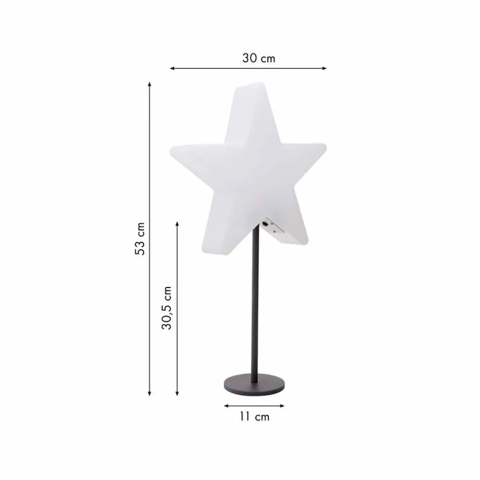Lampada da Tavolo Design Moderno a Stella con o senza Piedistallo - Littlestar Viadurini
