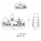 Lampada da Tavolo di Design a Casette Led Bianco o Rosso Design Slide - Kuusi Viadurini