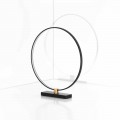 Lampada da Tavolo di Design in Alluminio Nero e Ottone Made in Italy - Norma