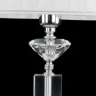 Lampada da tavolo di design in vetro e cristallo Ivy, made in Italy Viadurini