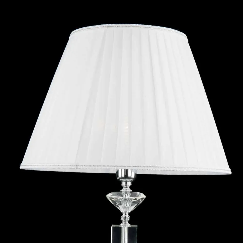 Lampada da tavolo di design in vetro e cristallo Ivy, made in Italy Viadurini