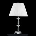 Lampada da tavolo di design in vetro e cristallo Ivy, made in Italy