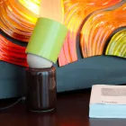 Lampada da tavolo di design moderno in ceramica made in Italy Asia Viadurini