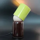 Lampada da tavolo di design moderno in ceramica made in Italy Asia Viadurini