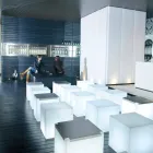 Lampada da tavolo e da terra Slide Cubo bianco luminoso made in Italy Viadurini