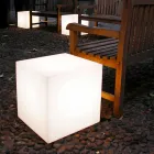 Lampada da tavolo e da terra Slide Cubo bianco luminoso made in Italy Viadurini