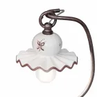 Lampada da Tavolo in Ceramica Artigianale Decorata a Mano Country - Roma Viadurini