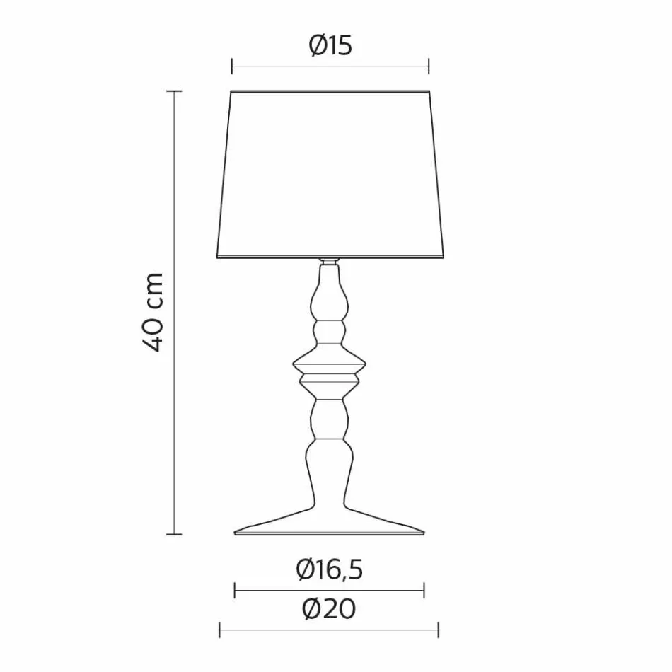 Lampada da Tavolo in Ceramica Bianca e Paralume in Lino 2 Dimensioni - Cadabra Viadurini