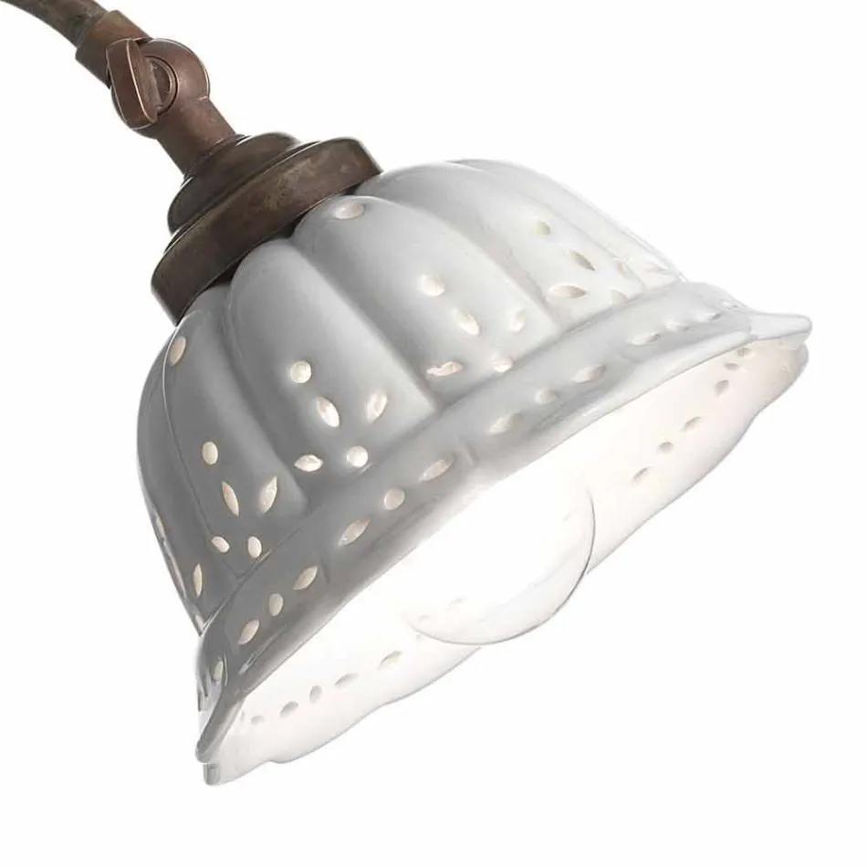 Lampada da tavolo in ceramica stile liberty Anita Il Fanale Viadurini