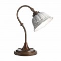 Lampada da tavolo in ceramica stile liberty Anita Il Fanale
