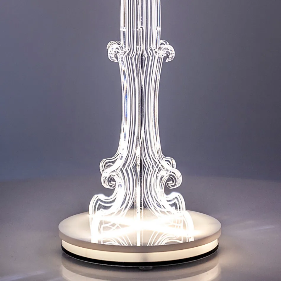 Lampada da Tavolo in Due Dimensioni in Plexiglass Made in Italy - Aurel Viadurini