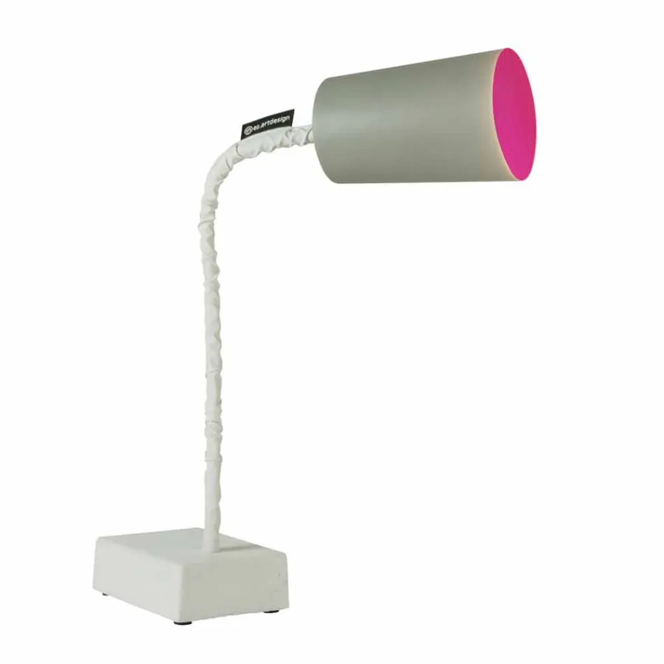 Lampada da tavolo In-es.artdesign Paint T2 stelo flessibile cemento Viadurini