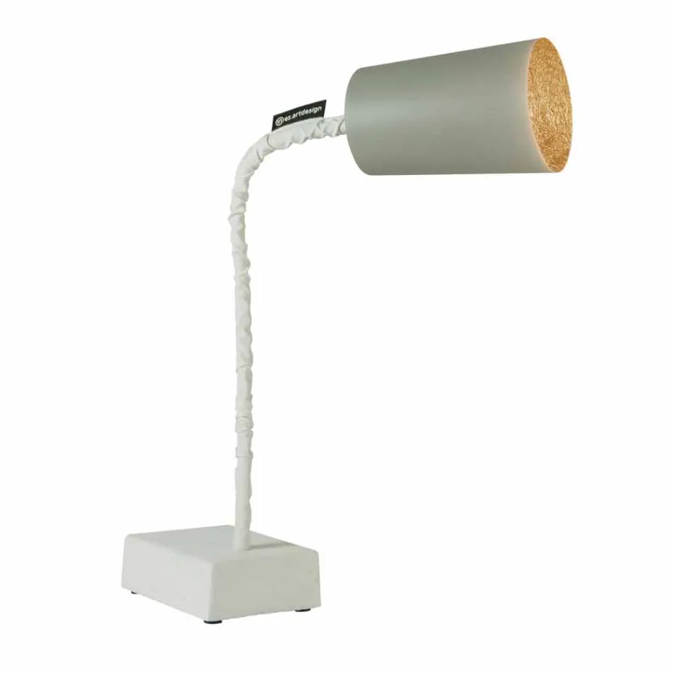 Lampada da tavolo In-es.artdesign Paint T2 stelo flessibile cemento Viadurini