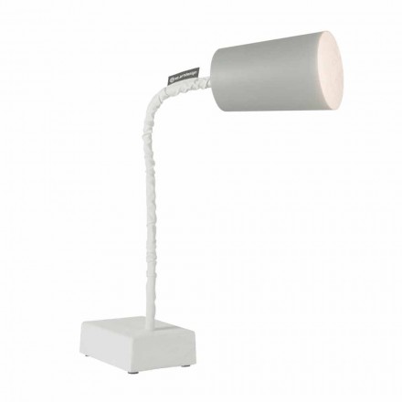 Lampada da tavolo In-es.artdesign Paint T2 stelo flessibile cemento Viadurini