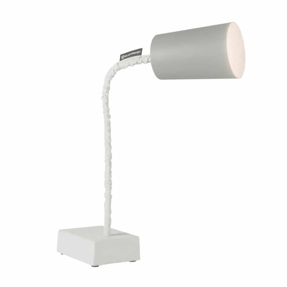 Lampada da tavolo In-es.artdesign Paint T2 stelo flessibile cemento Viadurini