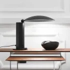 Lampada da Tavolo in Metallo Cromato o Nero con LED Made in Italy - Orlando Viadurini